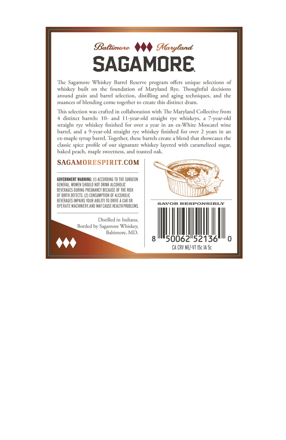 Sagamore Maryland Maple label image 2