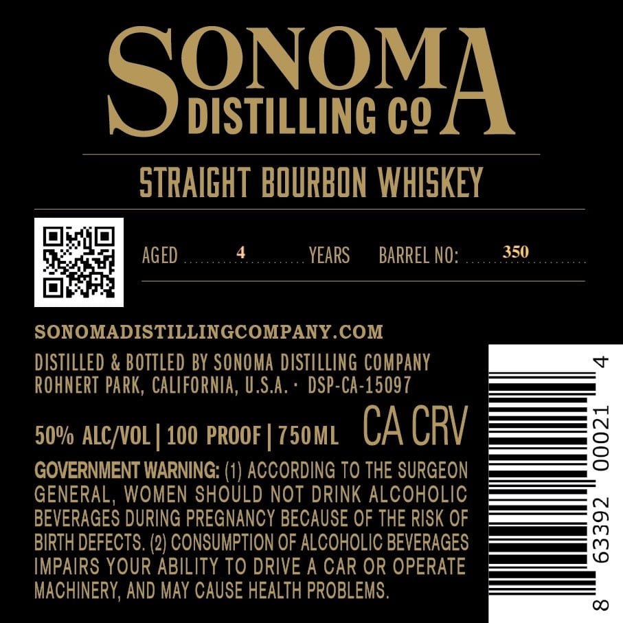 Sonoma Distilling Company label image 4