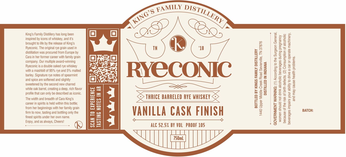 Ryeconic Vanilla Cask Finish label