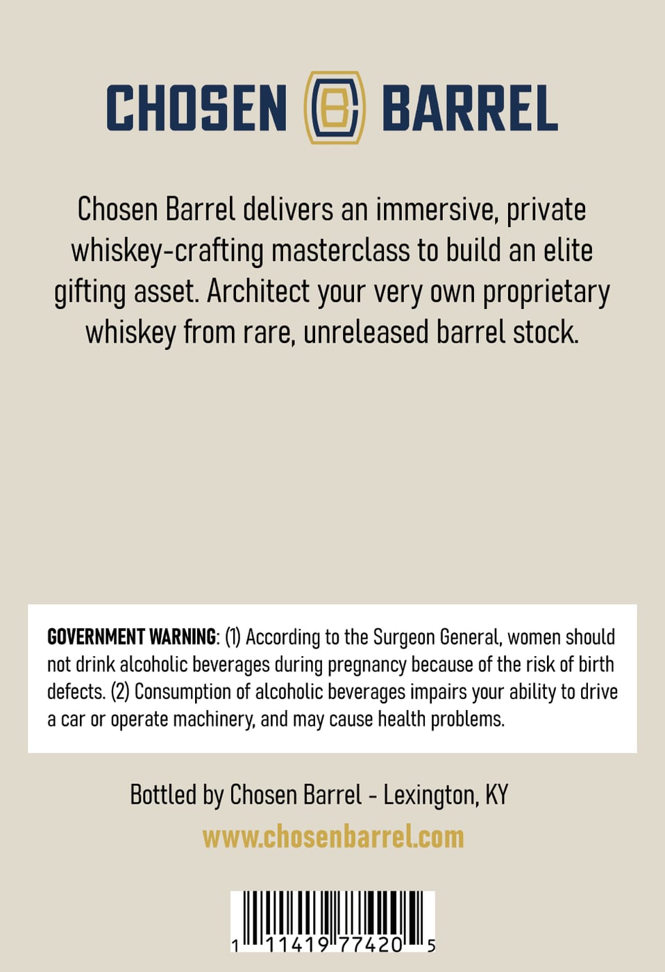 Chosen Barrel label image 2