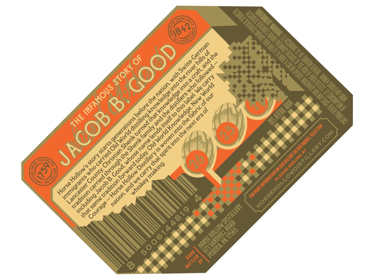 Horse Hollow Distillery Jacob B. Good Conestoga Blended Whiskey label image 5