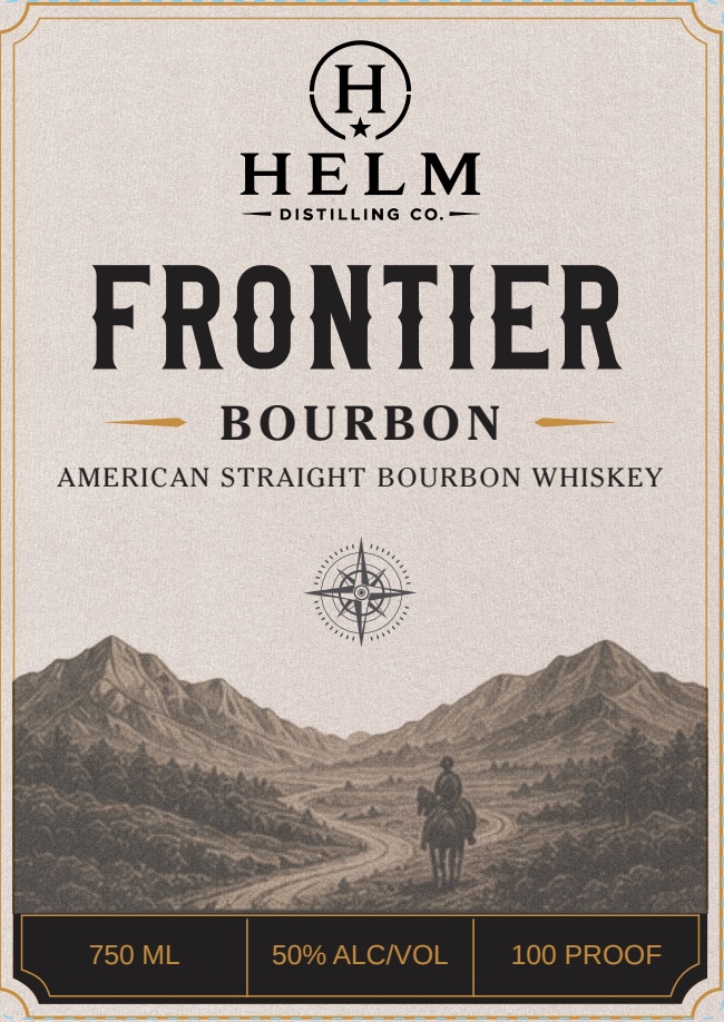 Helm Distilling CO. label