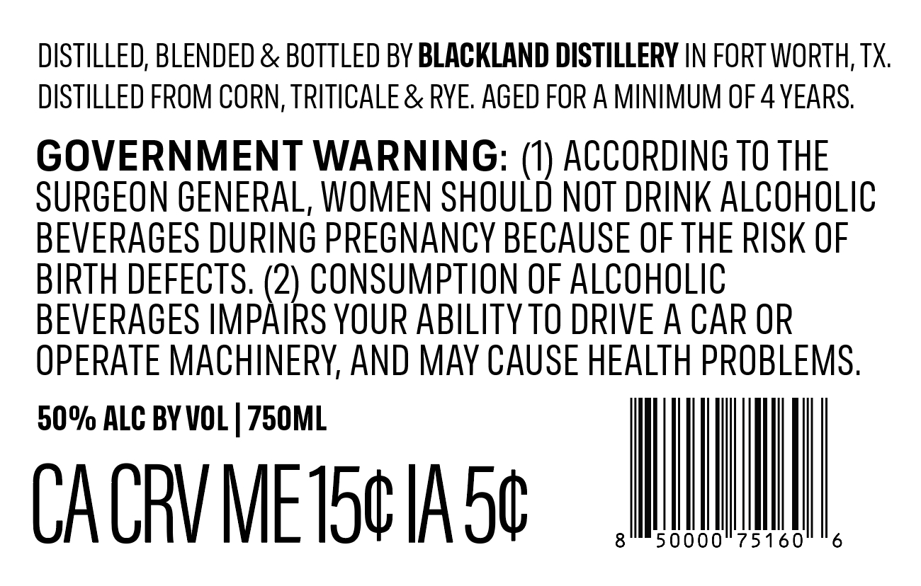 Westland Whiskey label image 2