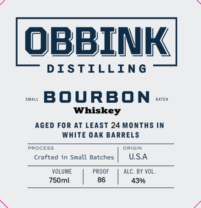 Obbink Distilling label