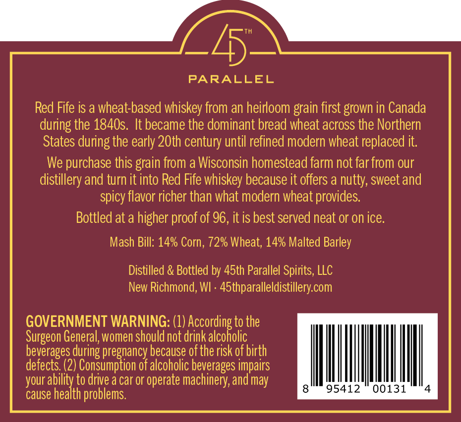 45TH Parallel Red Fife label image 2