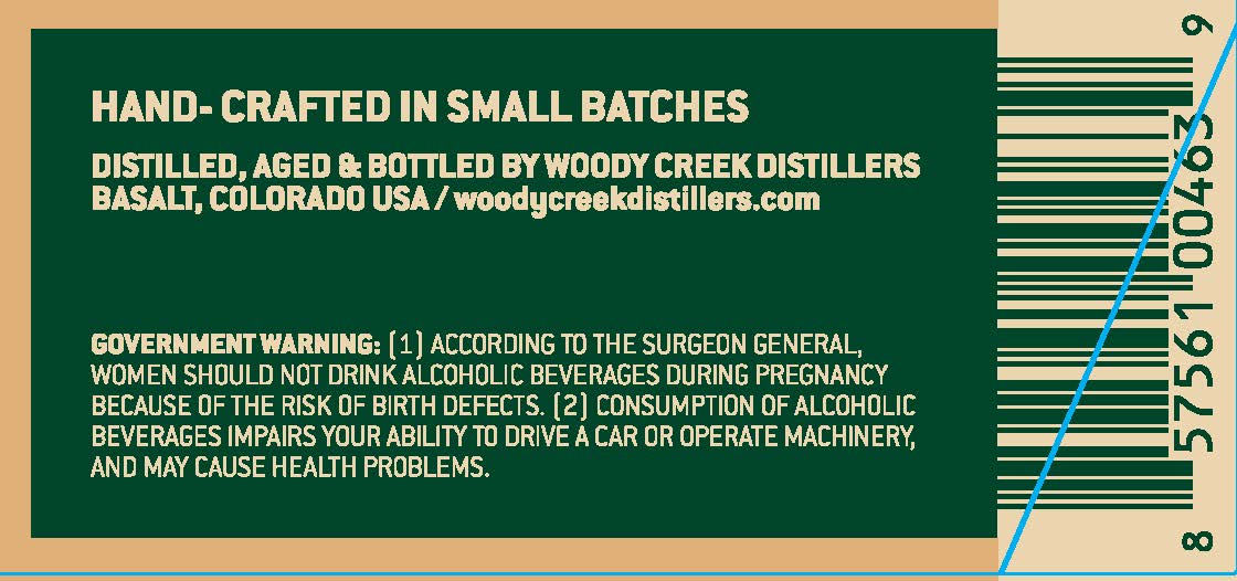 Woody Creek Distillers label image 3