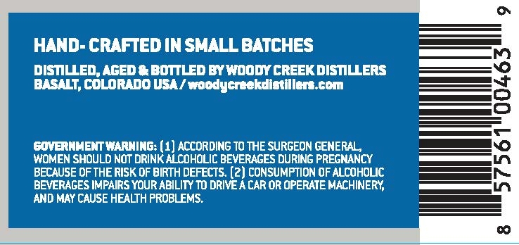 Woody Creek Distillers label image 3