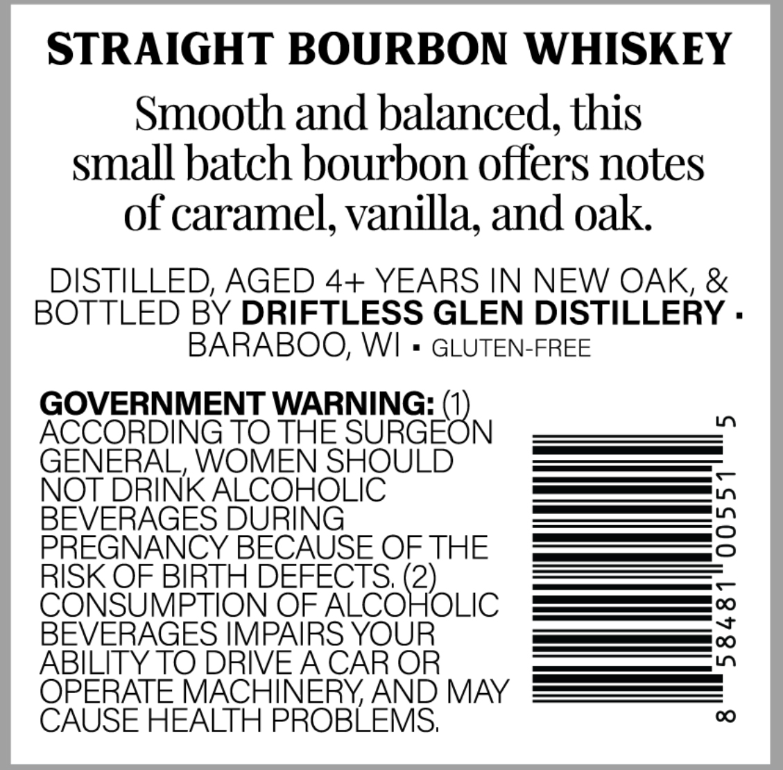 Driftless Glen Distillery label image 2