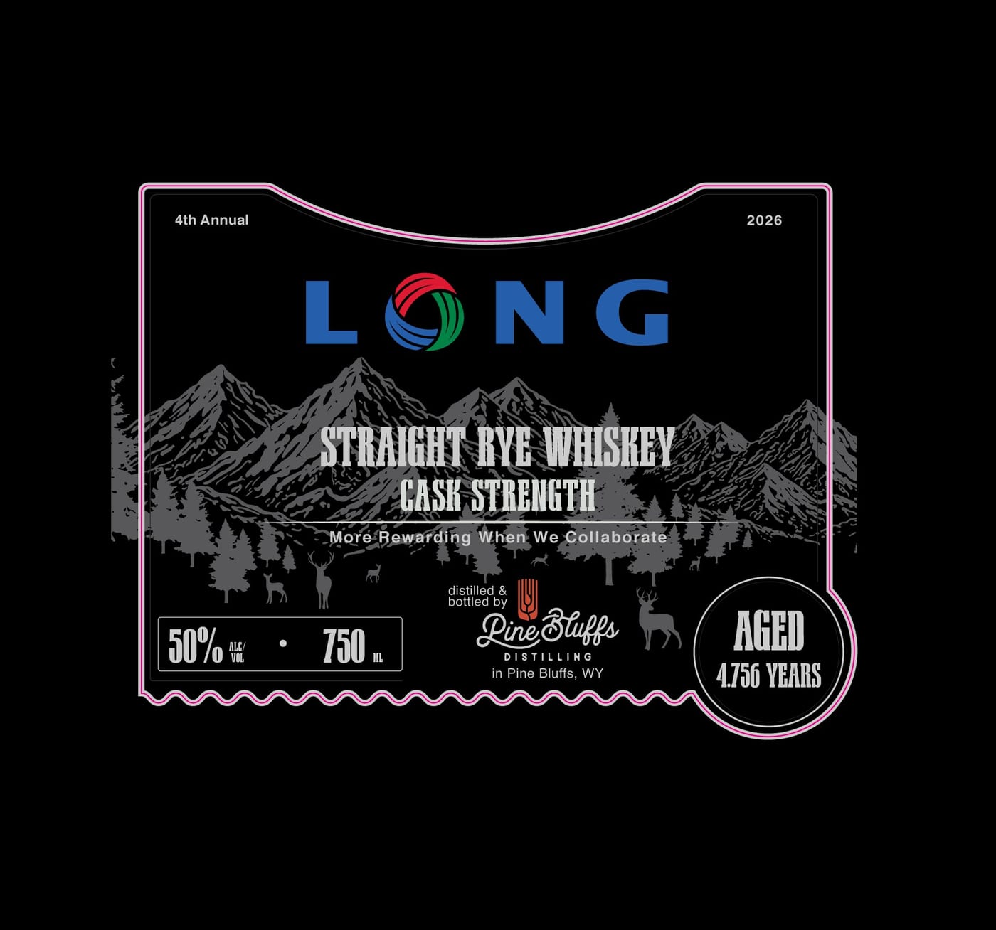 Pine Bluffs Distilling label