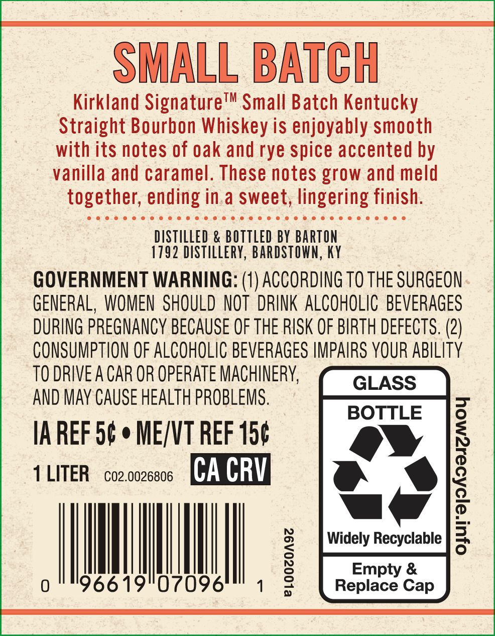 Kirkland Signature Small Batch label image 2