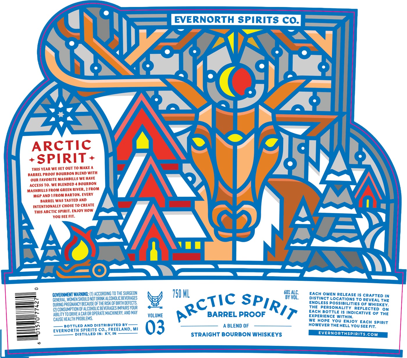 Evernorth Spirits CO. label
