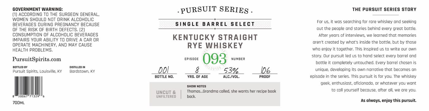 Pursuit Series label
