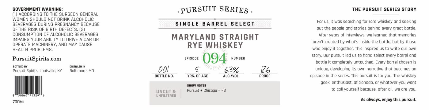 Pursuit Series label