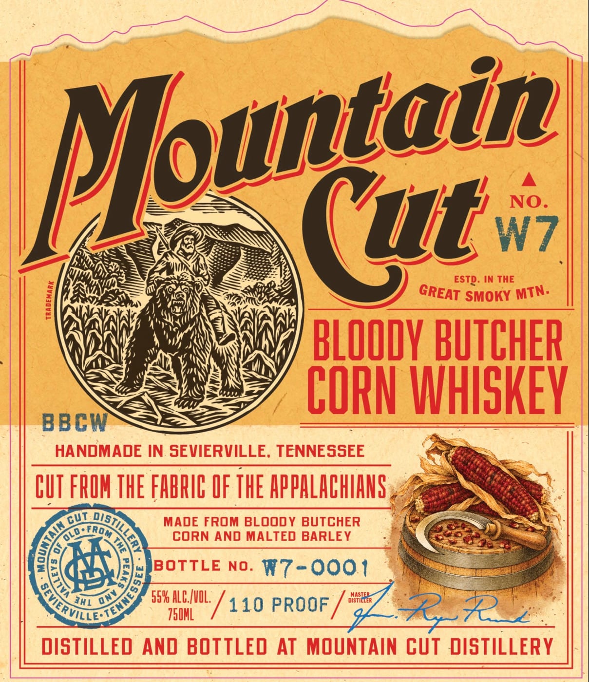 Mountain Cut label