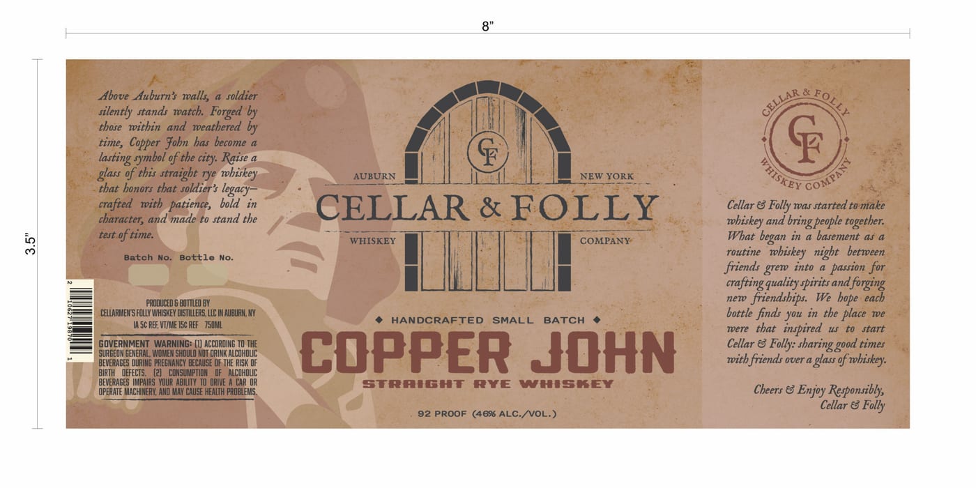 Cellar & Folly Whiskey Company label