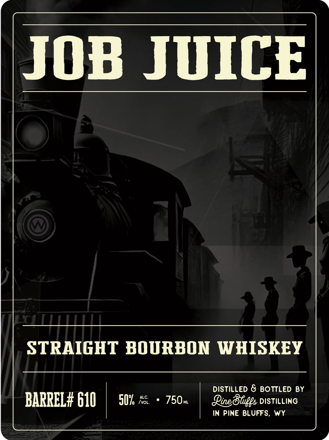 Pine Bluffs Distilling label