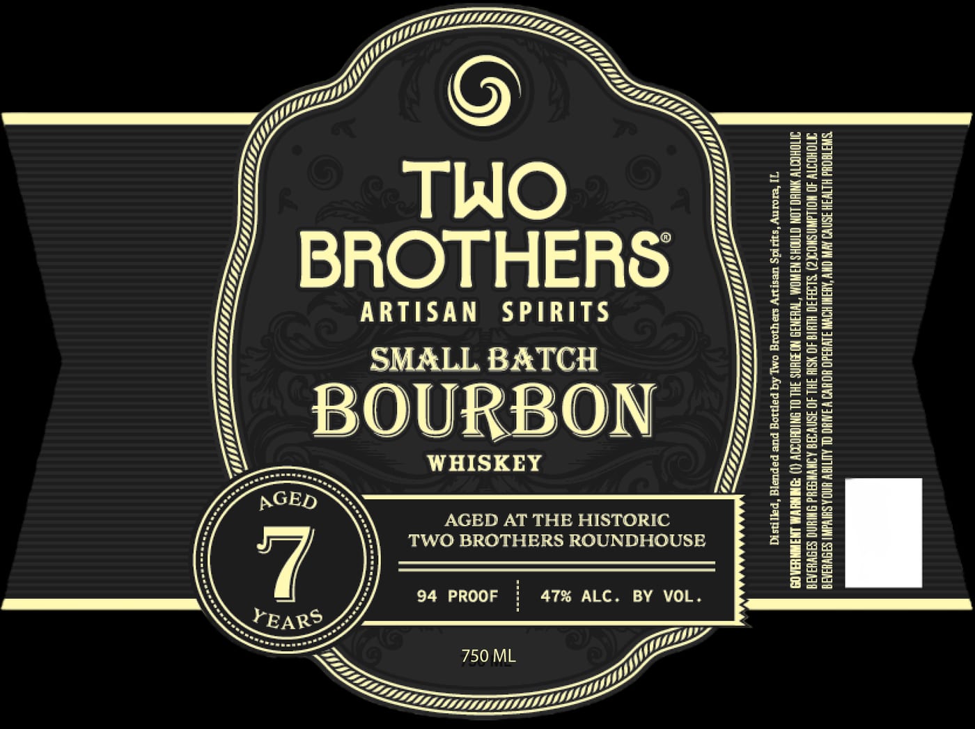 Two Brothers Artisan Spirits label
