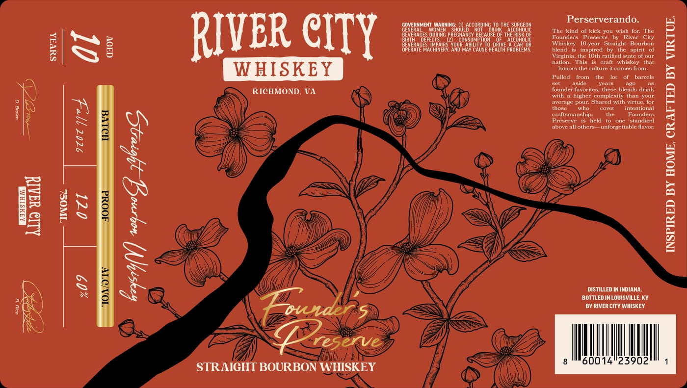 River City Whiskey label