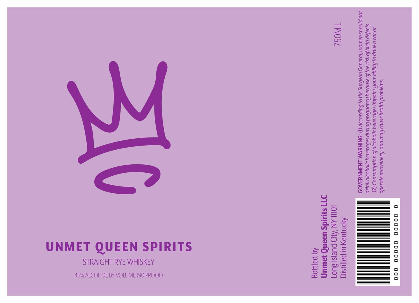 Unmet Queen Spirits label