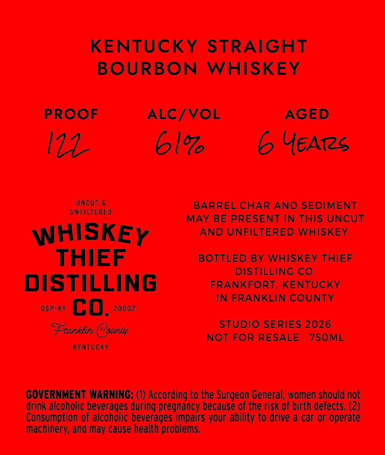 Whiskey Thief Distilling CO. label image 2