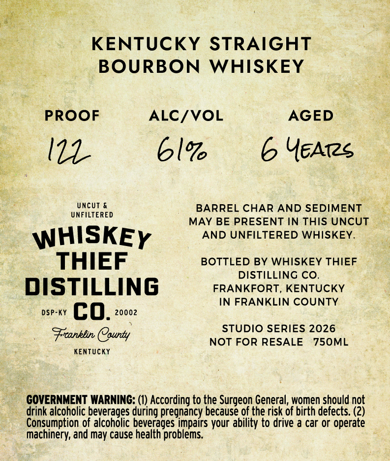 Whiskey Thief Distilling CO. label image 2