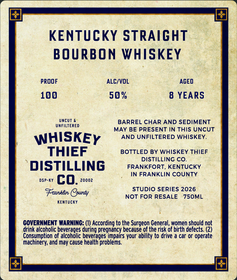 Whiskey Thief Distilling CO. label image 2