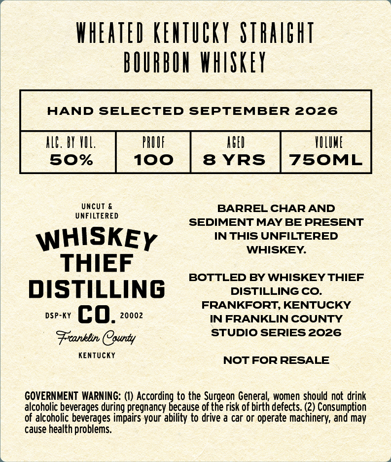 Whiskey Thief Distilling CO. label image 2