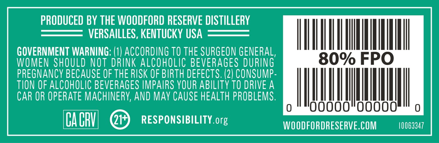 Woodford Reserve Derby 153 label image 3