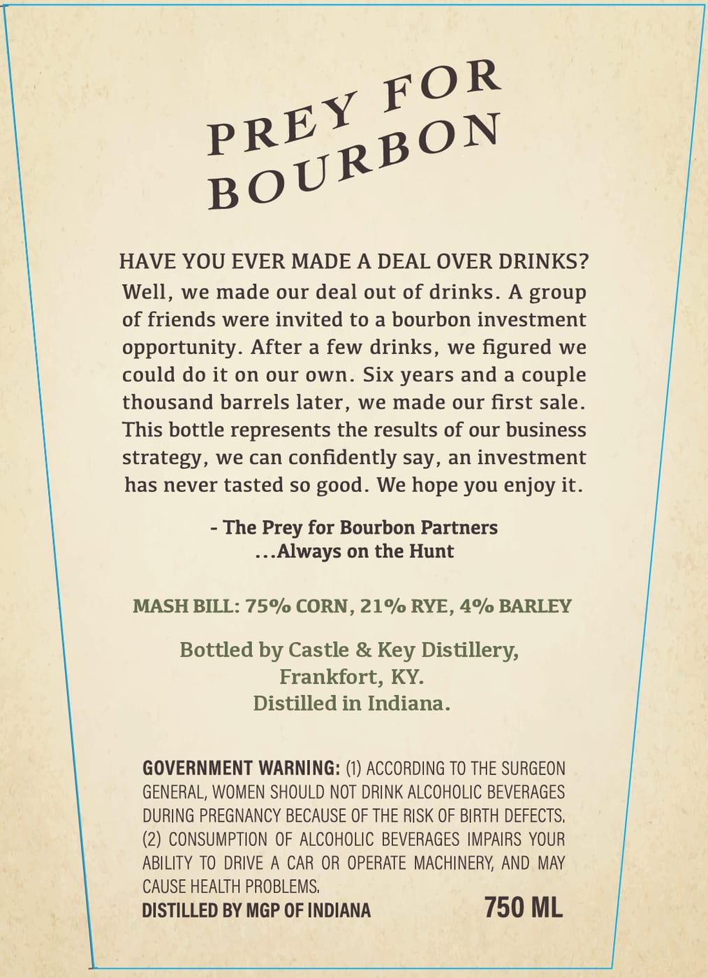 Prey For Bourbon label image 2