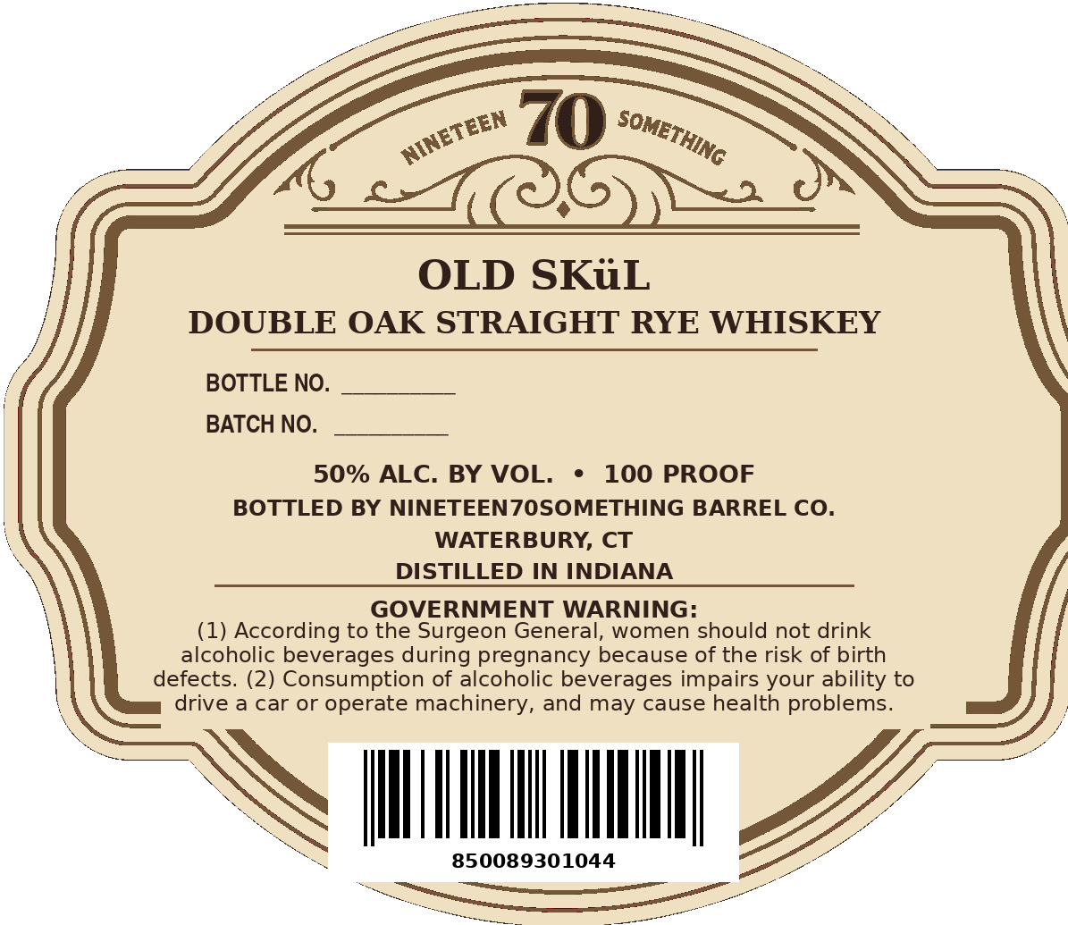 NINETEEN70SOMETHING OLD SK&Uuml;L DOUBLE OAK label image 2