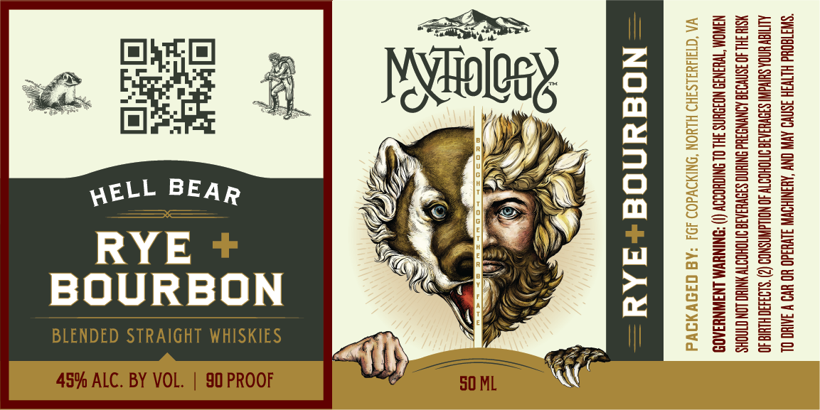 Hell Bear Rye + Bourbon label