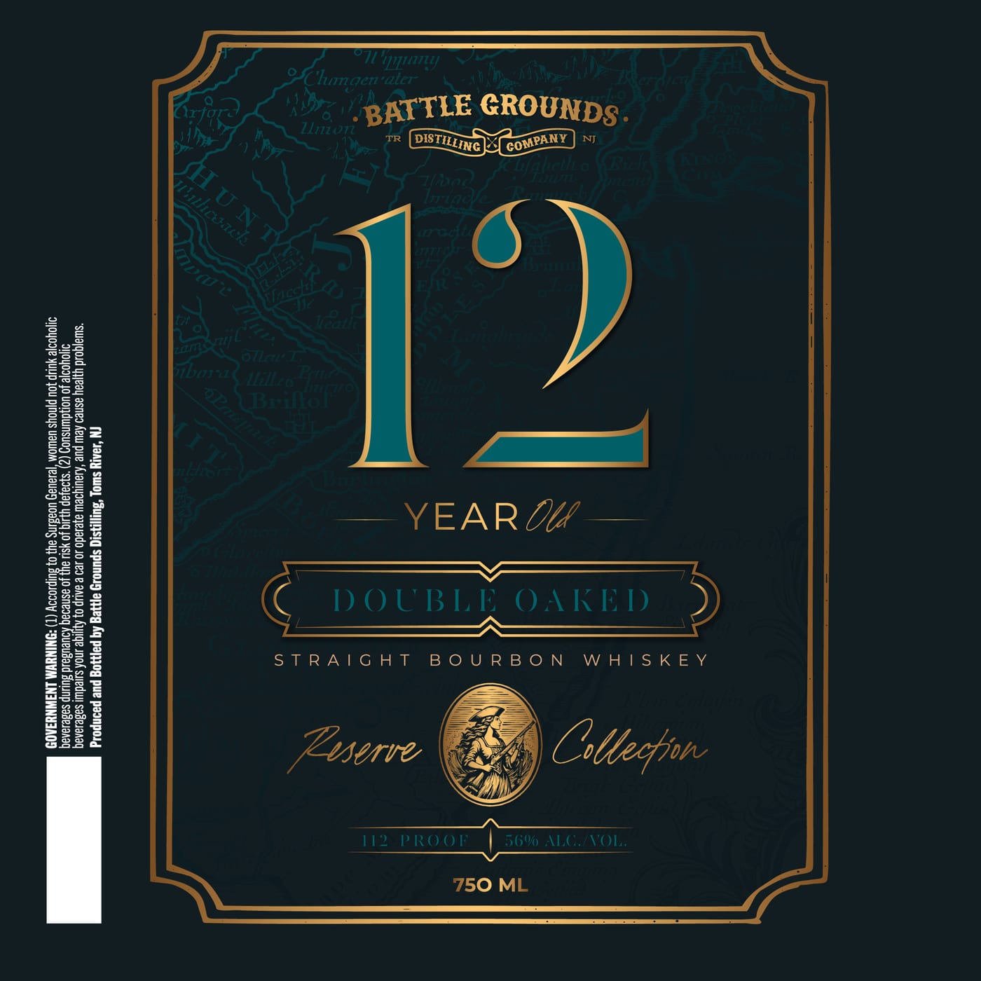 Battle Grounds Distilling CO label