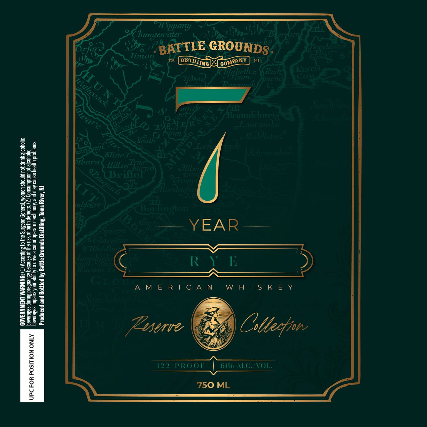 Battle Grounds Distilling CO label