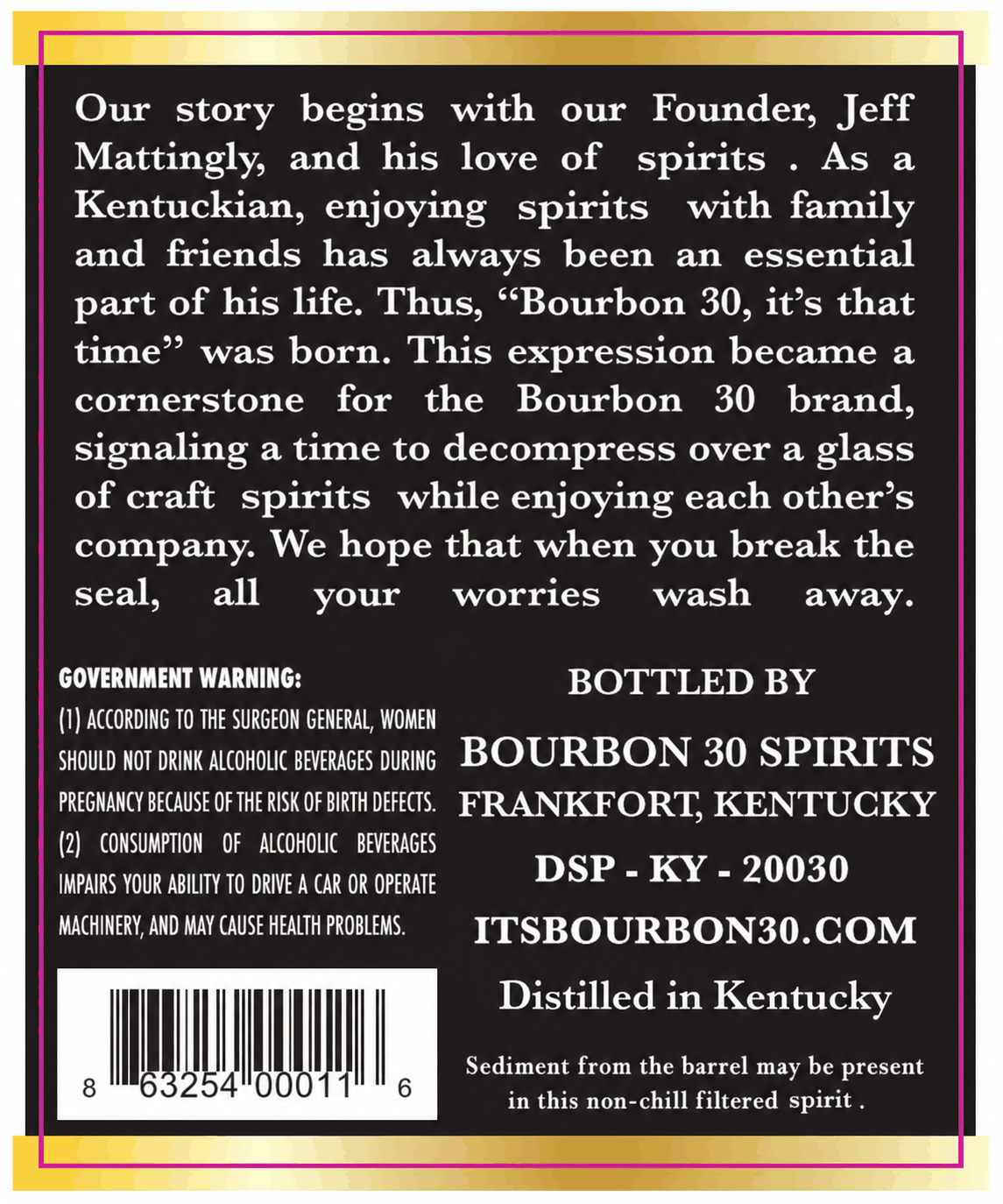Bourbon 30 Five Below Band label image 2