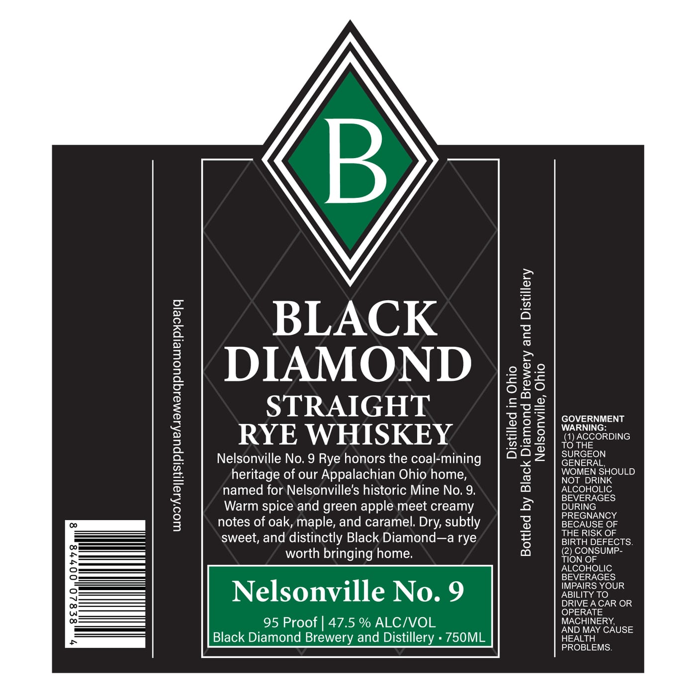 Black Diamond Brewery And Distillery label