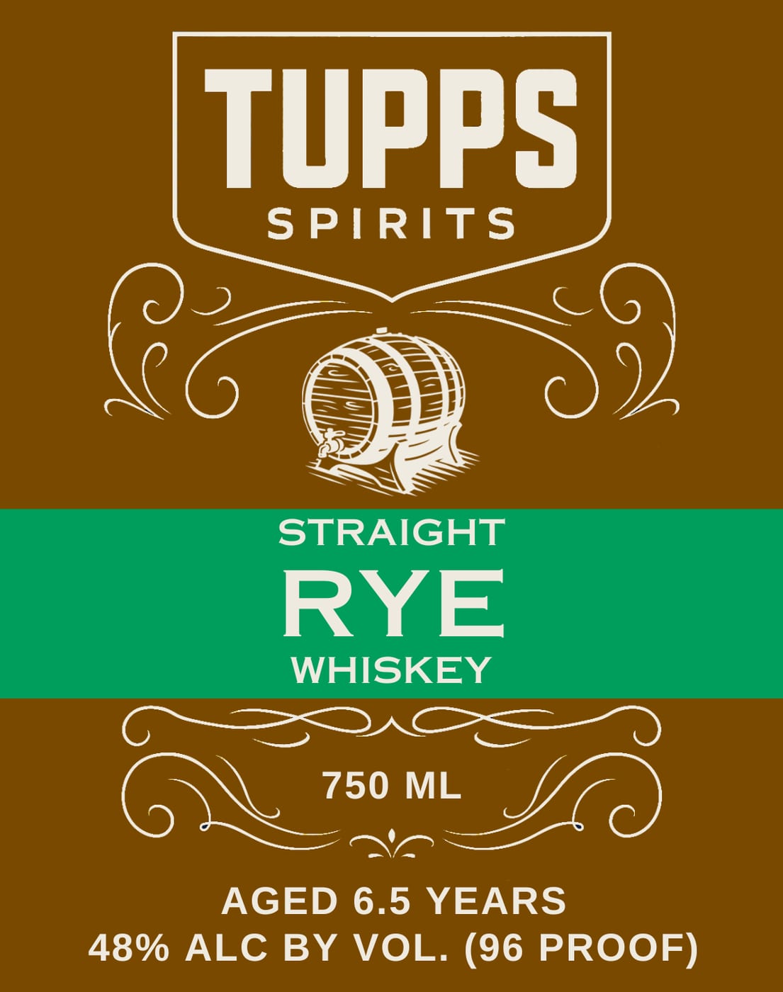 Tupps Spirits label