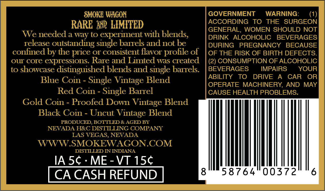 Smoke Wagon Rare And Limited Naughty 9 Year Barrels label image 2