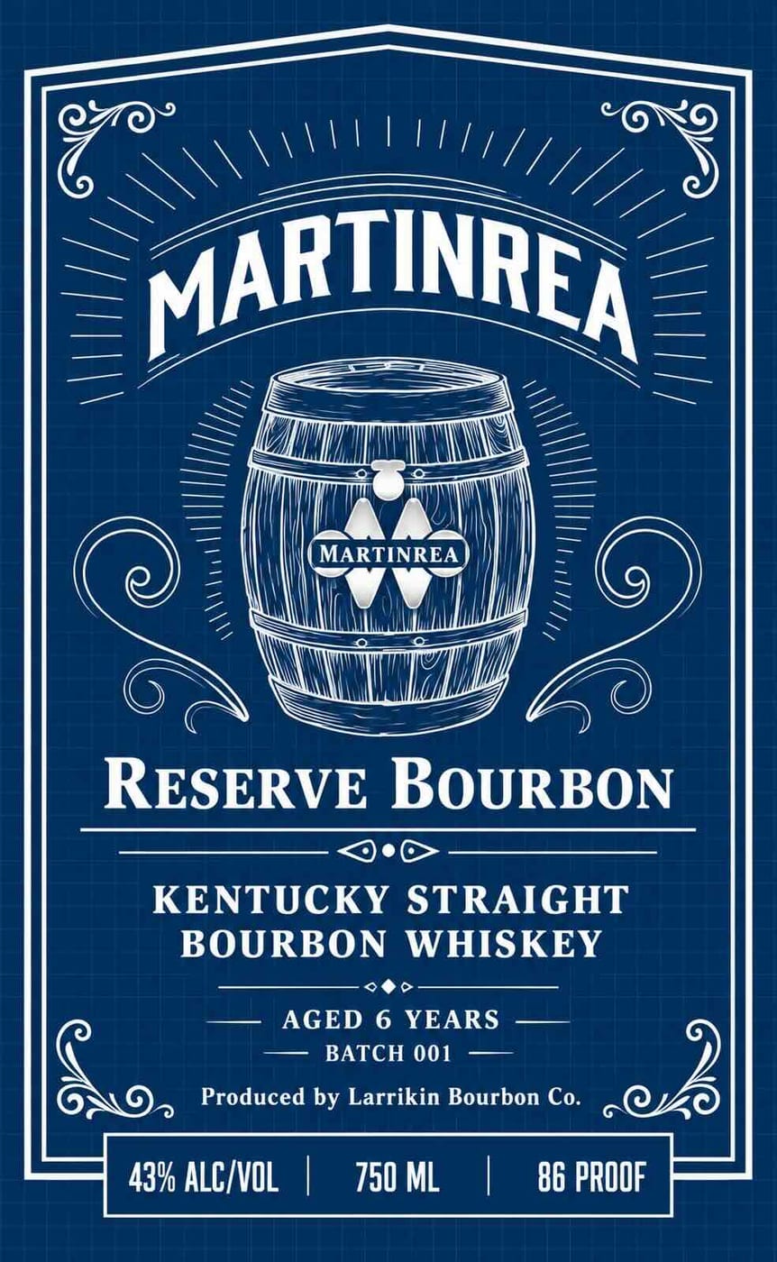 Larrikin Bourbon CO. label
