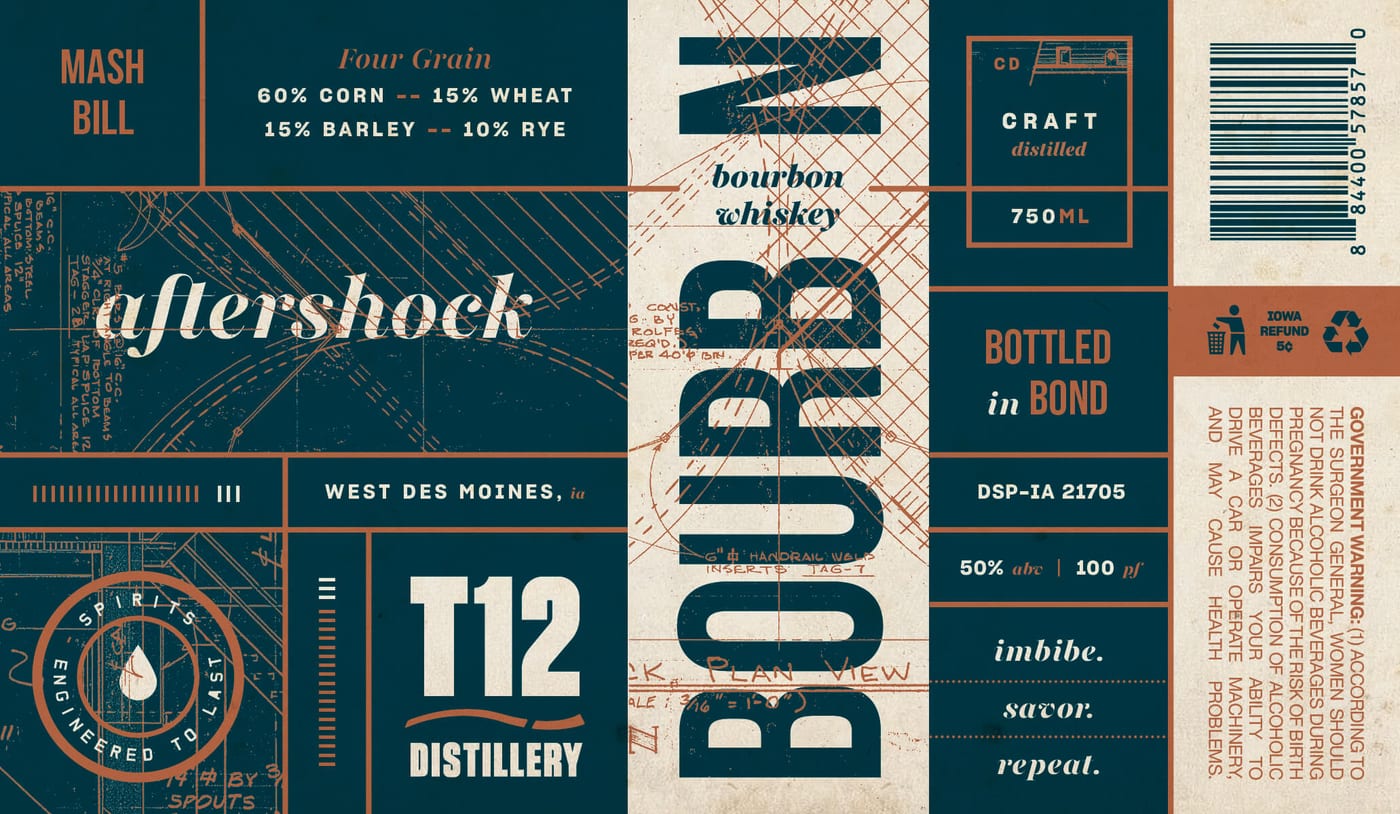 T12 Distillery label