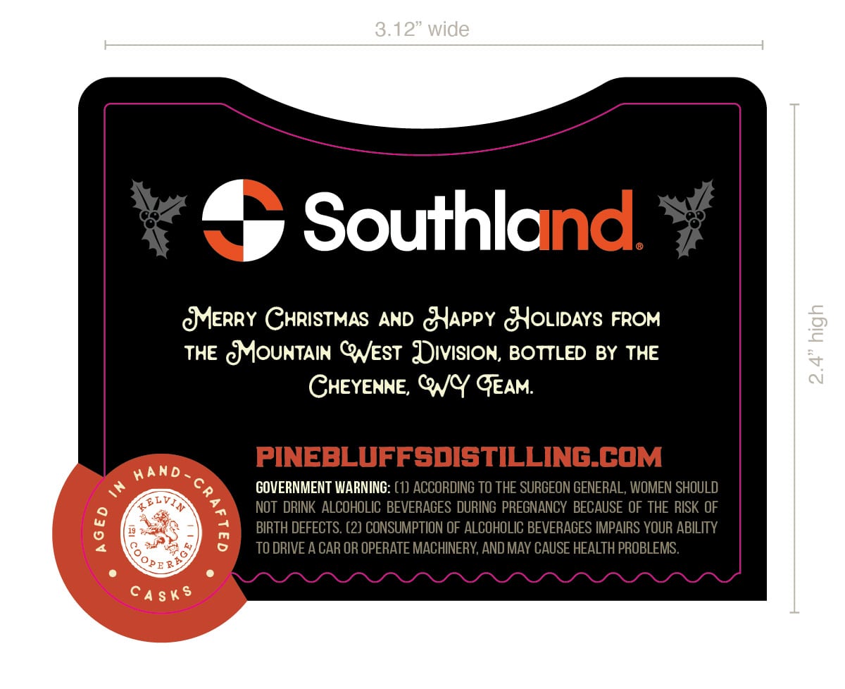 Pine Bluffs Distilling Southland label image 2