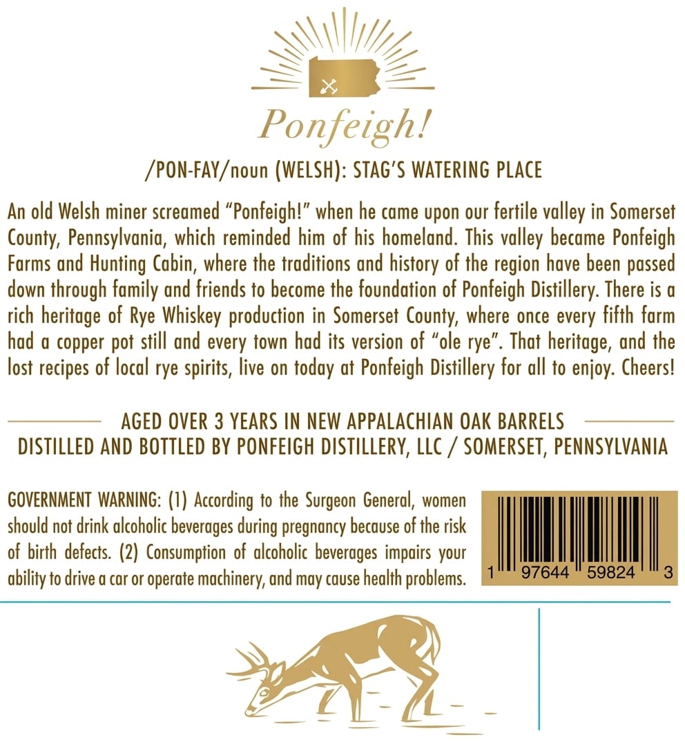 Ponfeigh Maryland Rye label image 2