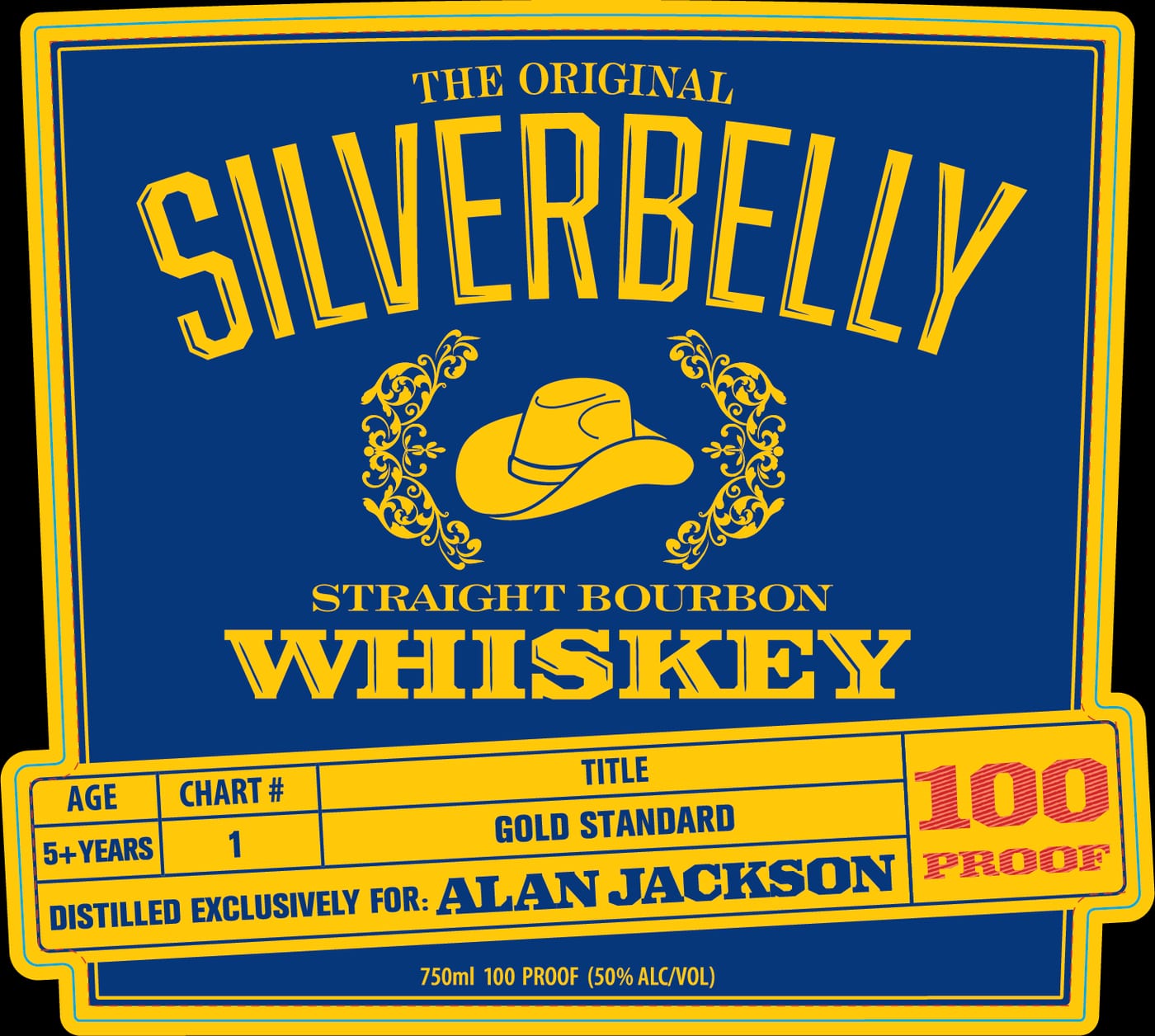 Silverbelly Whiskey label
