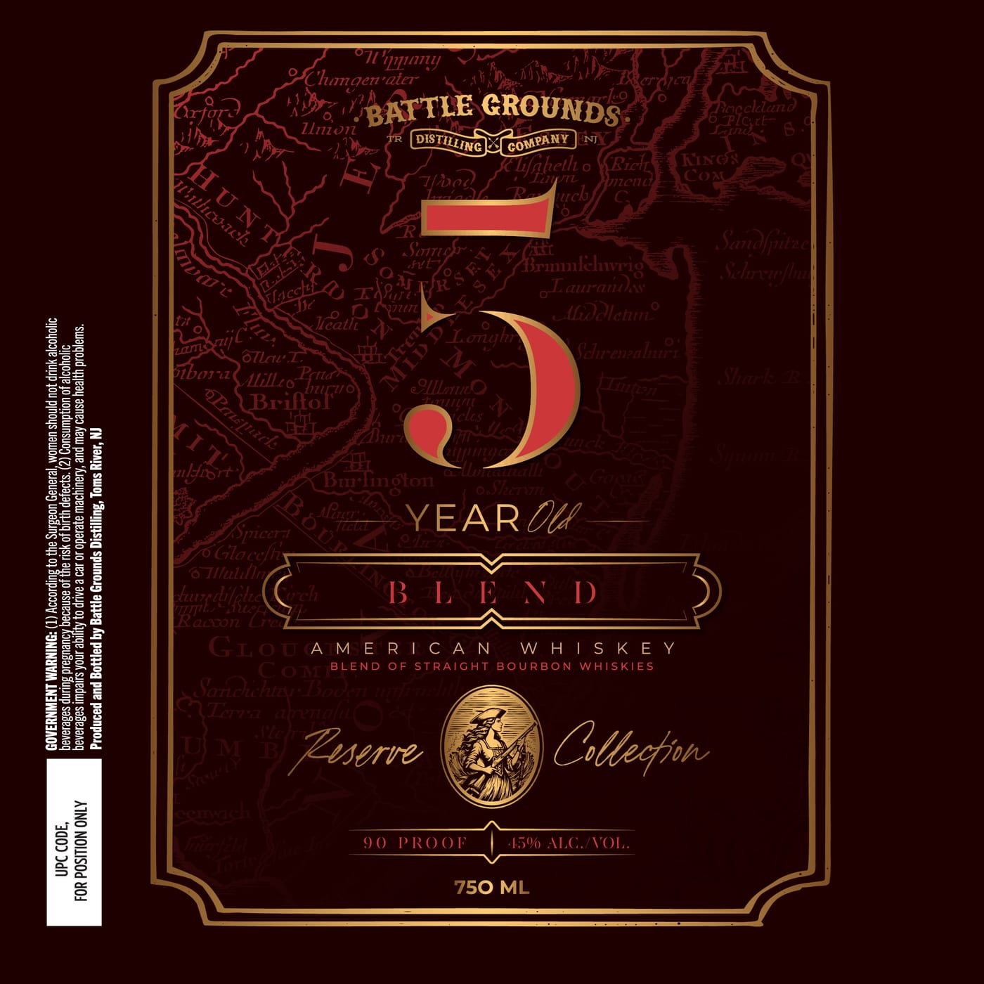 Battle Grounds Distilling label