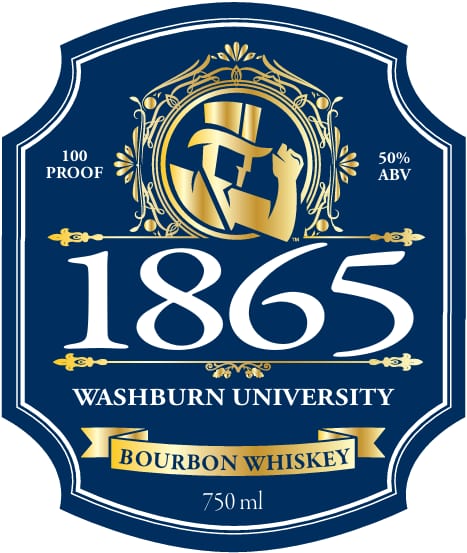 1865 Washburn Bourbon Whiskey label