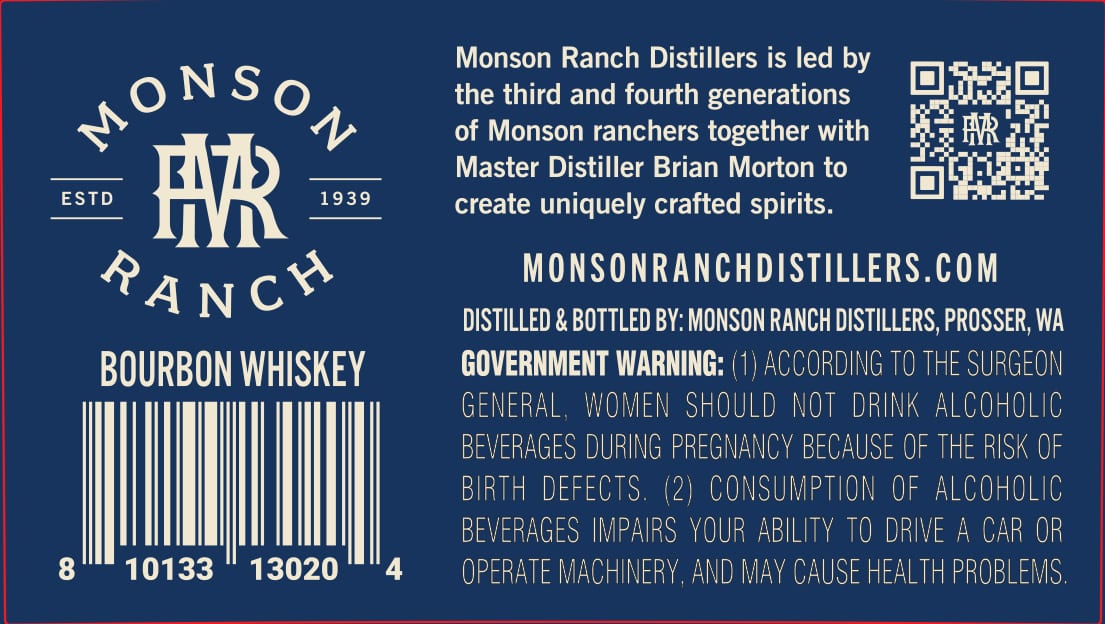 Monson Ranch Distillers Qfc label image 2