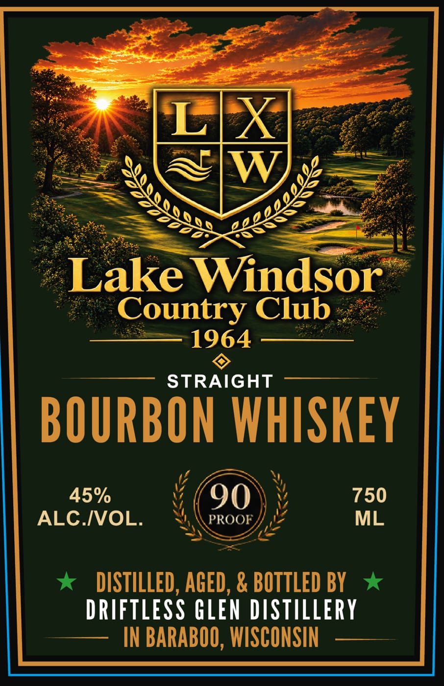 Lake Windsor Country Club label