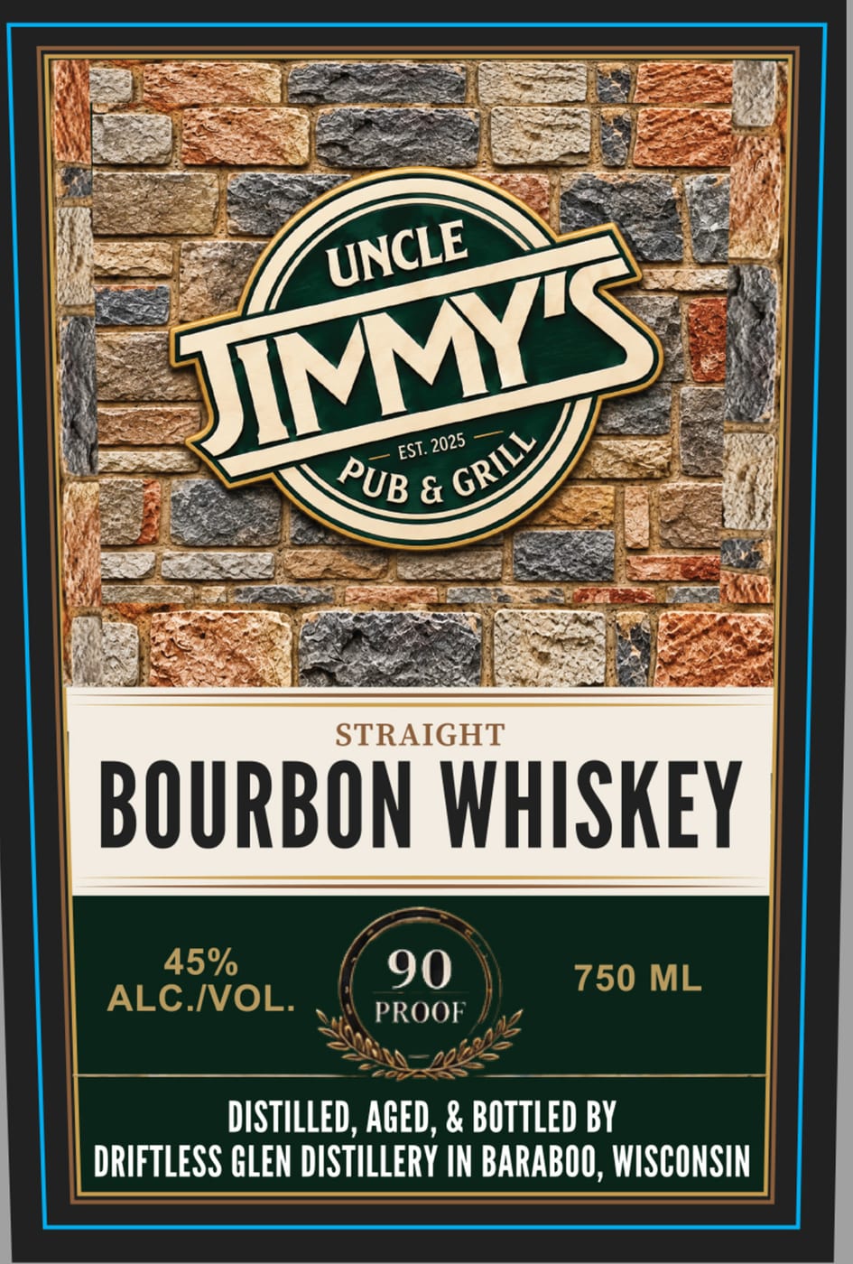Uncle Jimmy's Pub & Grill label