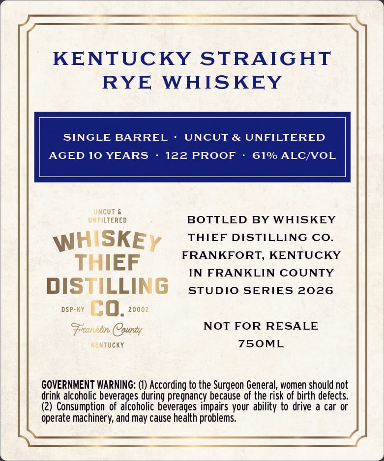 Whiskey Thief Distilling CO. Touchstone Select label image 2