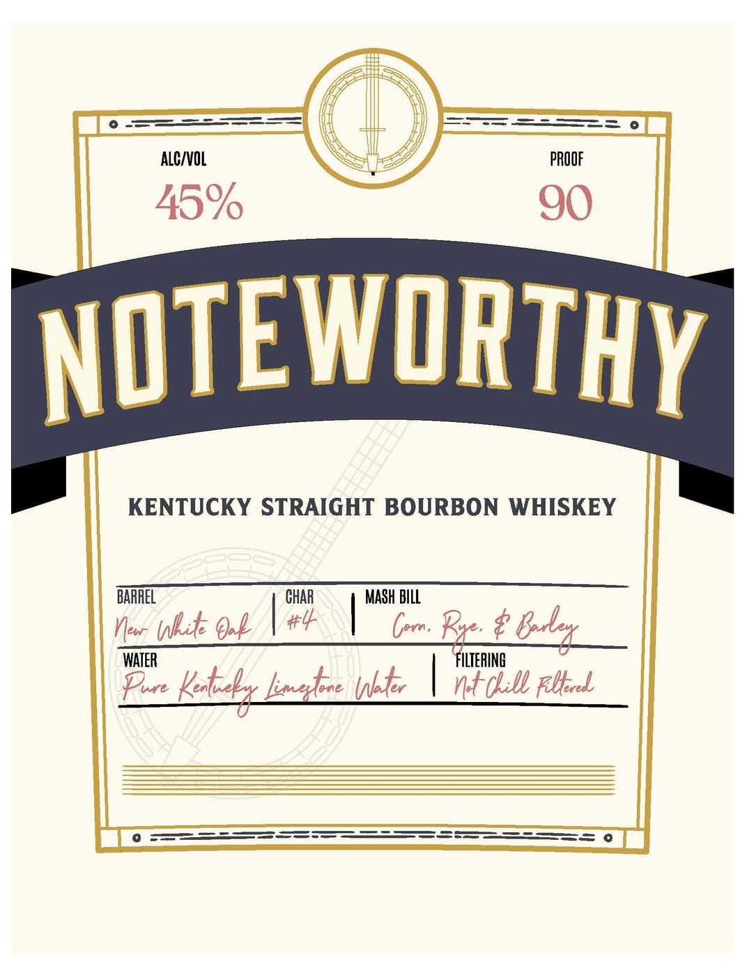 Noteworthy Bourbon label
