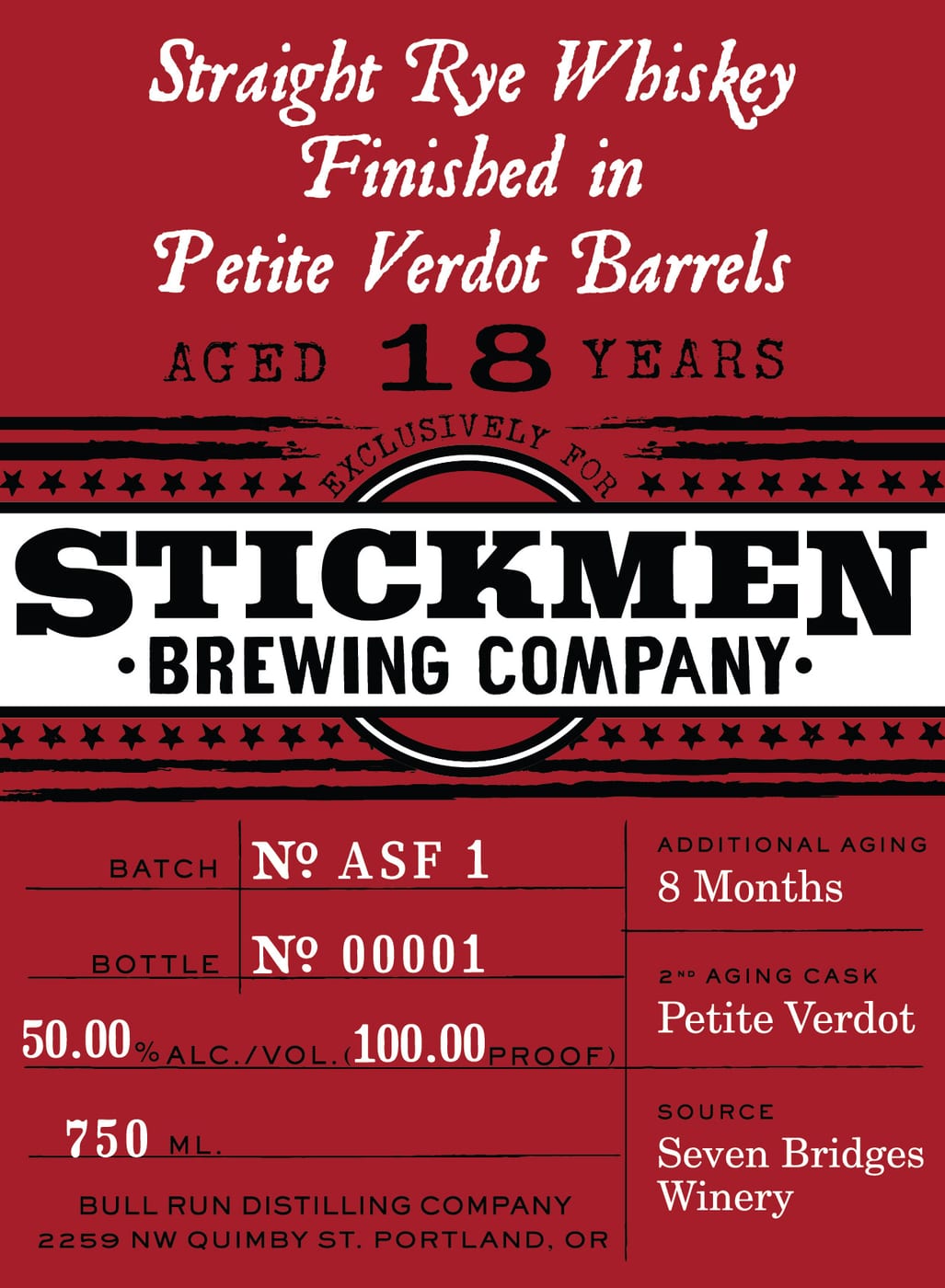 Exclusively For Stickmen Brewing Company label